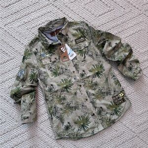 NWT Levitate Green Button-Up Shirt Jacket